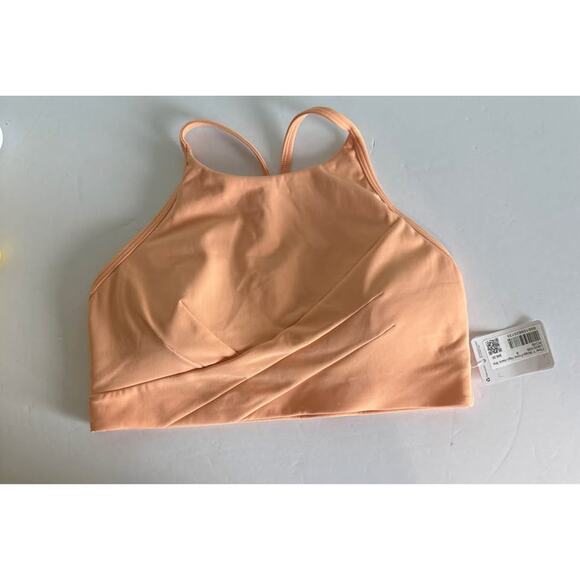 Lululemon Flow High-Neck bra size 8 NWT Peach - Picture 1 of 3